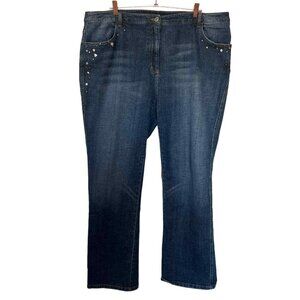 Marc Bouwer Womens‎ 24W High Rise Straight Leg Factory Distressed Jeans